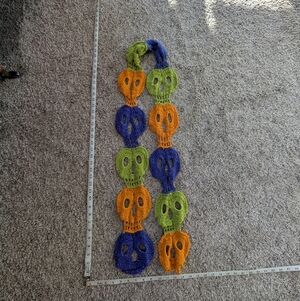 Colorful Skull Knit Scarf